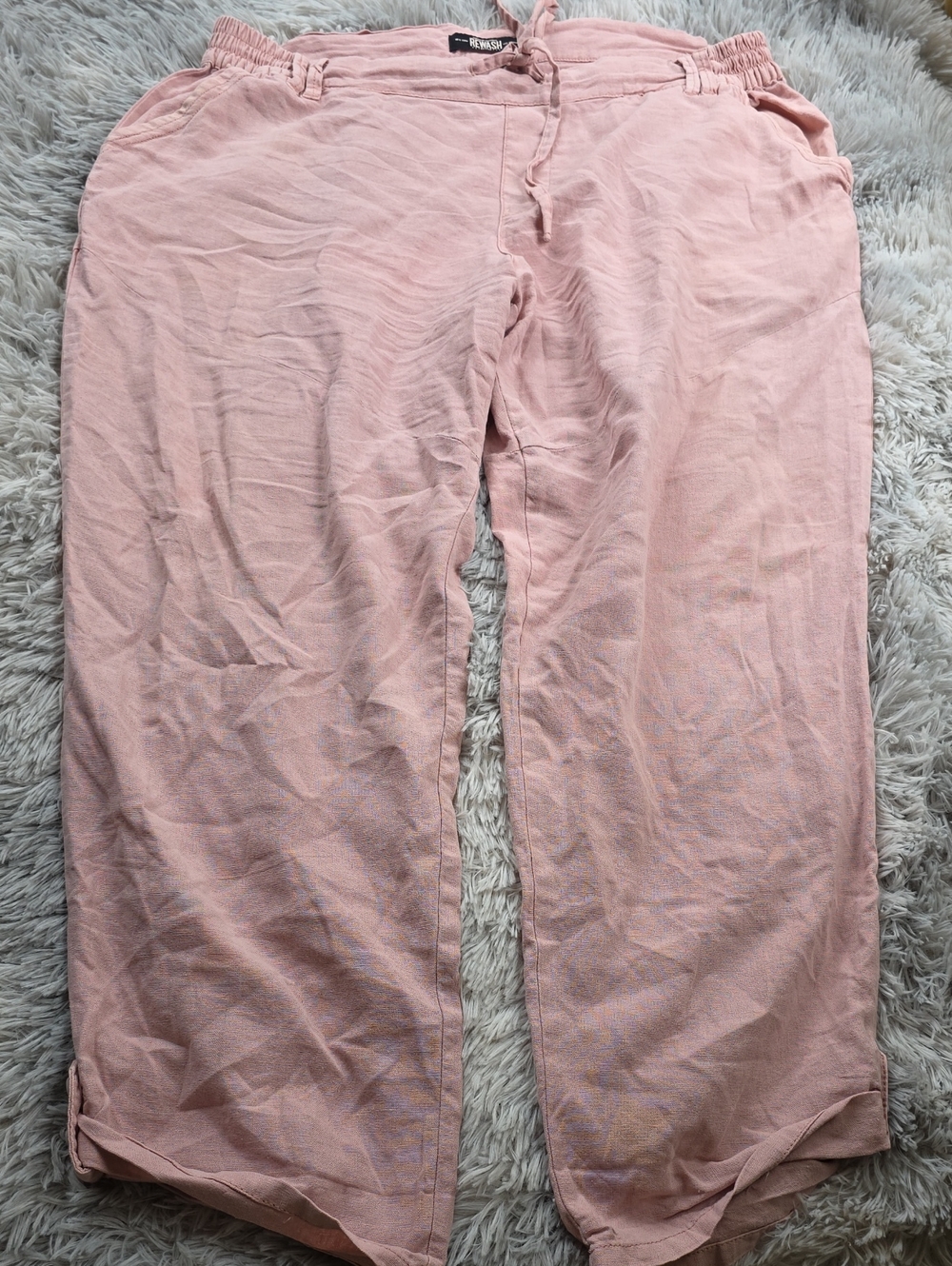 Rewash Pale Pink Drawstring Chinos